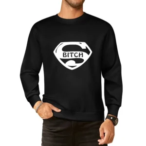 Super hero comic character parody funny super bitch European Size Pullover Sweater