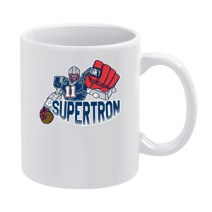 SuperTron Julian Edelman New England Optimus Prime Parody Football Gra White Mug