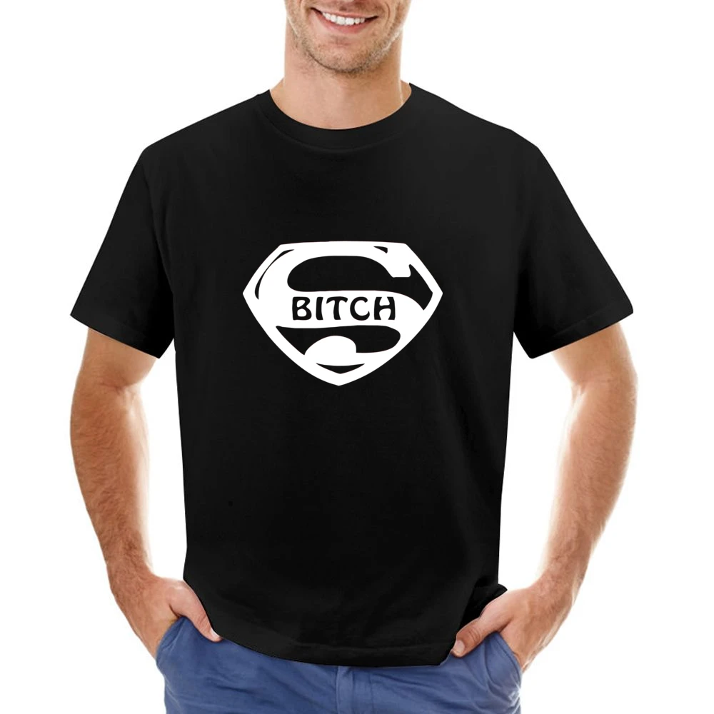 Superman parody super bitch Asian Size Men T-Shirt