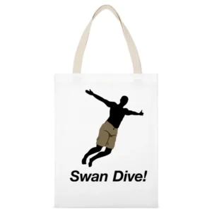 Swan Dive Old Spice Guy White Canvas Tote Shopping Bag