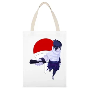 Sword of Kusanagi Sasuke Uchiha Akaktsuki naruto shippuden anime manga White Canvas Tote Shopping Bag