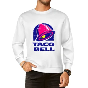 Taco Bell Fast Food Restaurant Distressed Look European Size Pullover Sweater