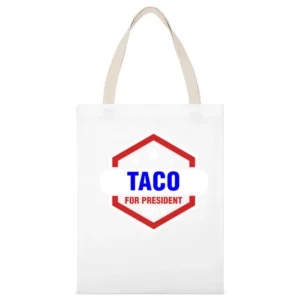 Taco For President 2016 The League TV Show White Canvas Tote Shopping Bag