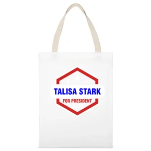 Talisa Stark For President 2016 Game of Thrones TV Show White Canvas Tote Shopping Bag