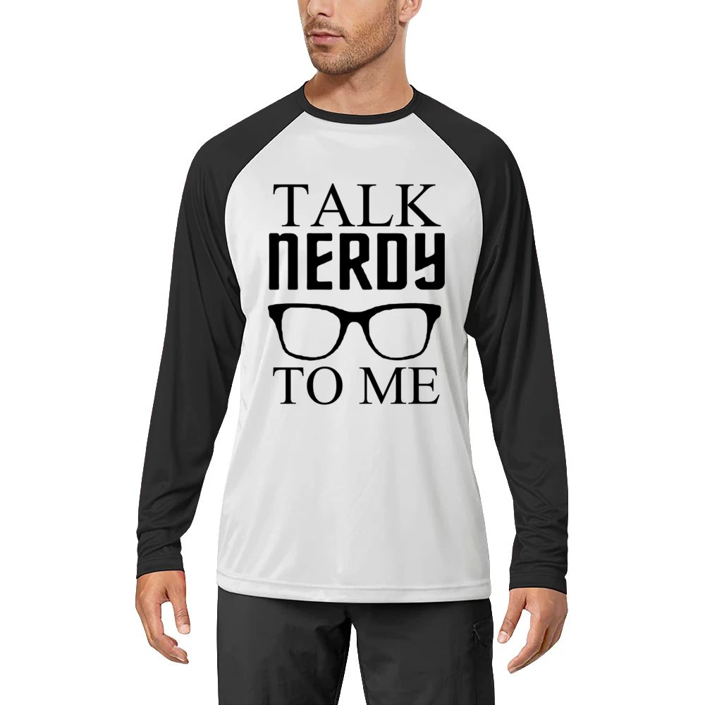 Talk nerdy to me funny humor jokes Men Long Sleeve T-Shirt