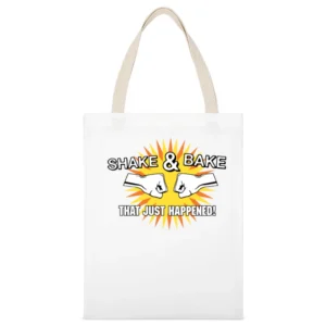 Talladega Nights Shake And Bake White Canvas Tote Shopping Bag