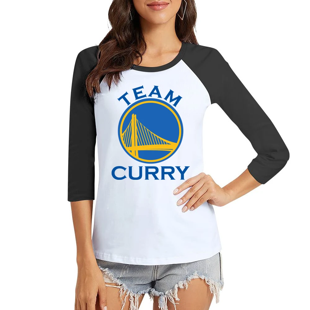Team Curry Golden State basketball 2015 Women Ladies 3-4 Sleeve T-Shirt