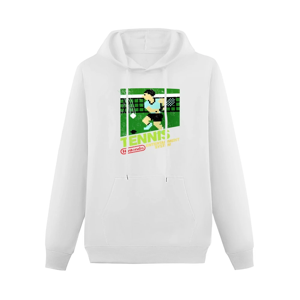 Tennis Nes Nintendo Old School Retro Video Game Japanese Fan Distresse Men Hoodie With Pocket