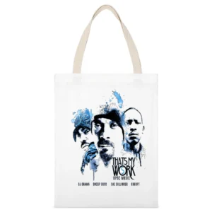 That's My Work Tha Dogg Pound White Canvas Tote Shopping Bag