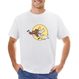 The Adventures Of Tintin Fun Popular Vintage Style Tv Show Graphic T S Asian Size Men T-Shirt