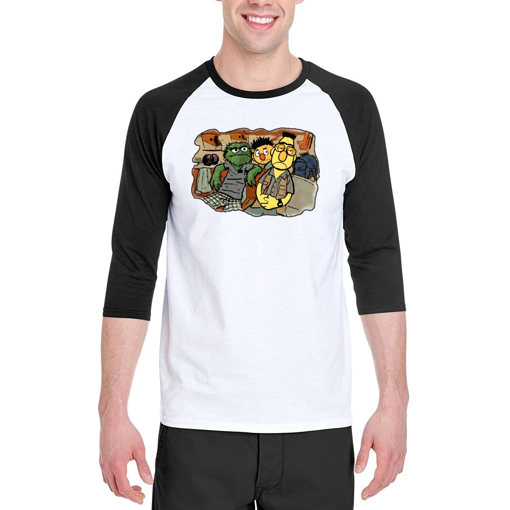 The Big Lebowski Movie Sesame Street Parody Men 3/4 Sleeve T-Shirt