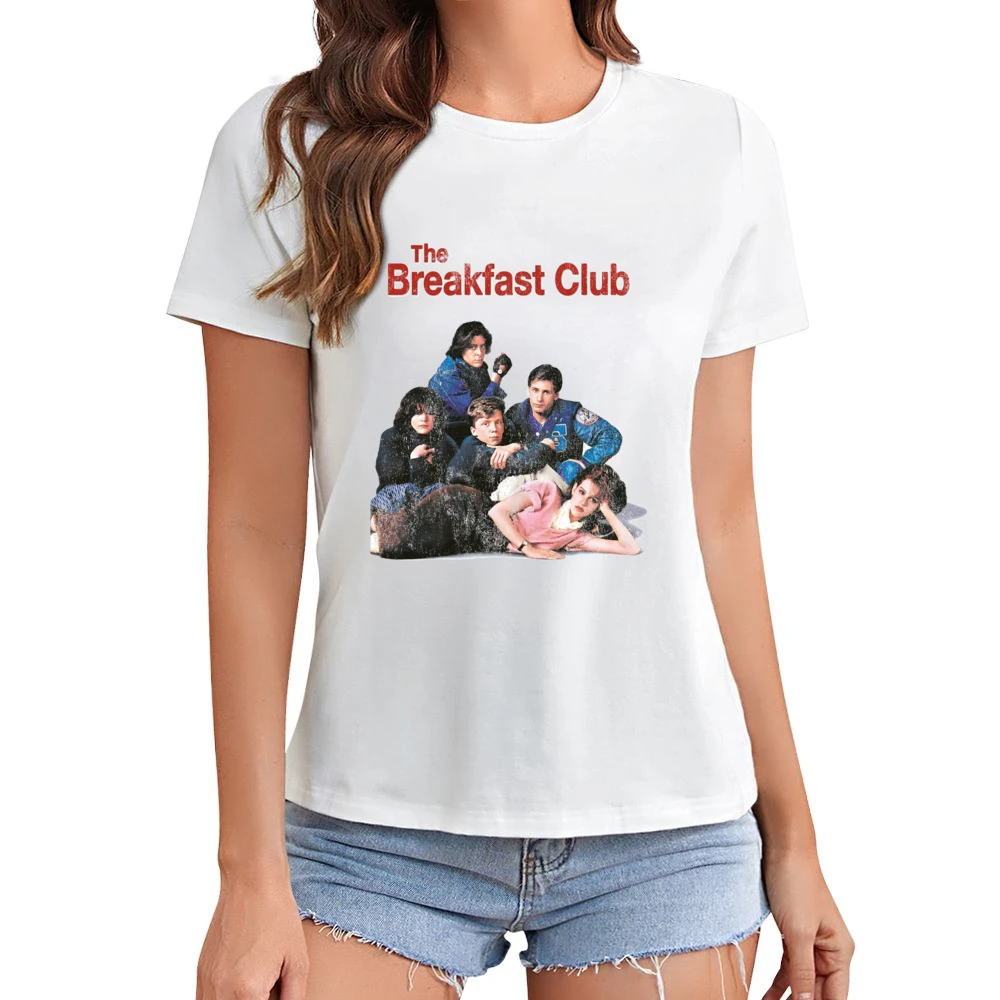 The Breakfast Club Cool Fun 80s Vintage Style Distressed Look Graphic Asian Size Women Ladies T-shirt