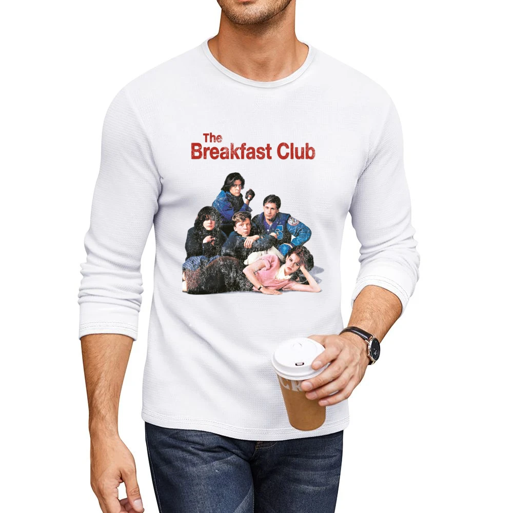 The Breakfast Club Cool Fun 80s Vintage Style Distressed Look Graphic Men CrewNeck Long Sleeve T-Shirt
