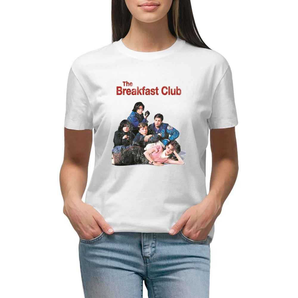The Breakfast Club Cool Fun 80s Vintage Style Distressed Look Graphic Premium Women Ladies T-shirt