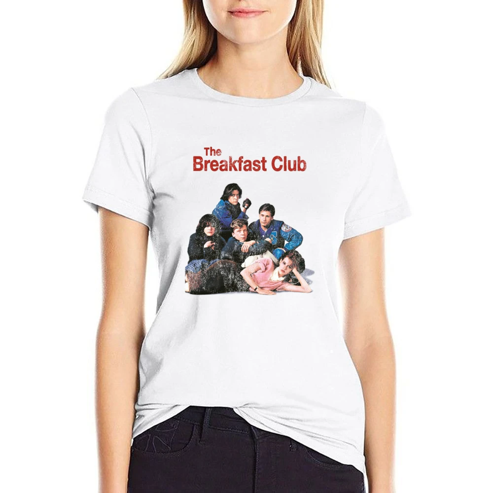 The Breakfast Club Cool Fun 80s Vintage Style Distressed Look Graphic US Size Women Ladies T-shirt