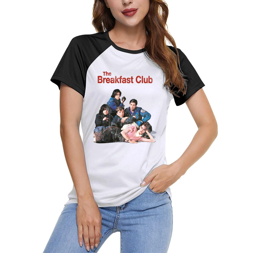 The Breakfast Club Cool Fun 80s Vintage Style Distressed Look Graphic Women Ladies Short Sleeve T-Shirt