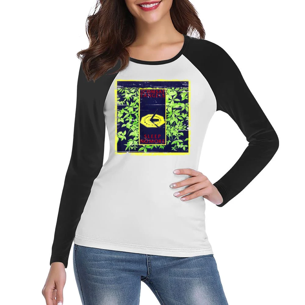 The Comsat Angels Sleep No More Album Cover Distressed Image Women Ladies Long Sleeve T-Shirt