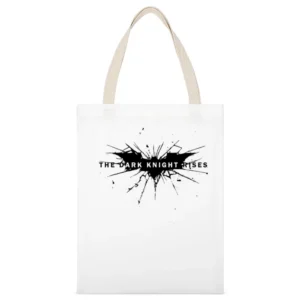 The Dark Night Rises - Batman White Canvas Tote Shopping Bag