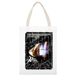 The Day After Movie Poster Retro Aged Look White Canvas Tote Shopping Bag