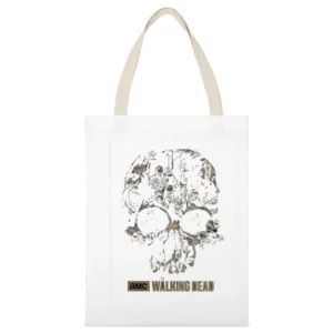 The Dead Skull White Canvas Tote Shopping Bag