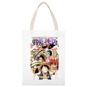 The Eleven Supernova The Worst Generation Super Rookie Pirates One Pie White Canvas Tote Shopping Bag
