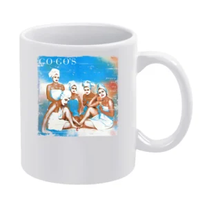 The Go Gos Beauty And The Beat Album Cover Distressed Image White Mug