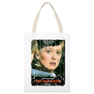 The Last Metro Movie Poster Retro Aged Look White Canvas Tote Shopping Bag