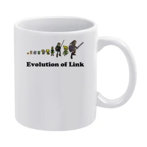 The Legend Of Zelda Evolution of Link White Mug