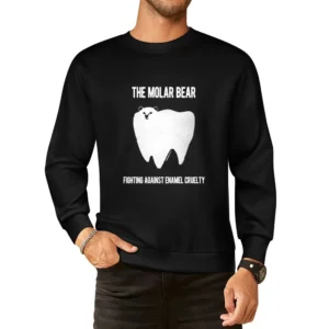 The Molar Bear Funny Enamel Cruelty Graphic Tee Shirt European Size Pullover Sweater