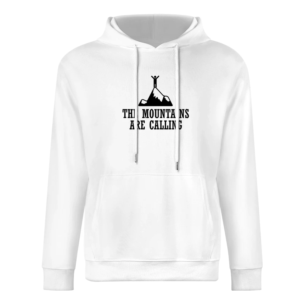 The Mountains Are Calling Fun Adventure Wanderlust Graphic European Size Men Hoodie