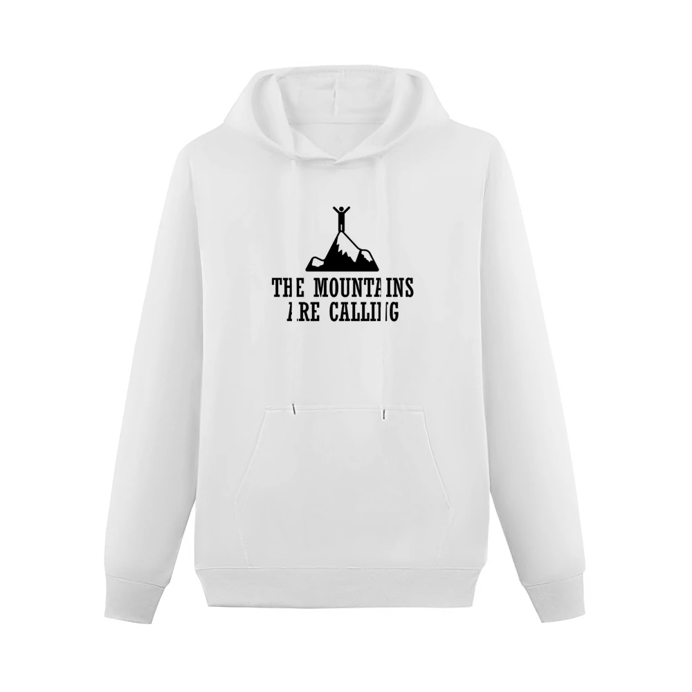 The Mountains Are Calling Fun Adventure Wanderlust Graphic Men Hoodie With Pocket