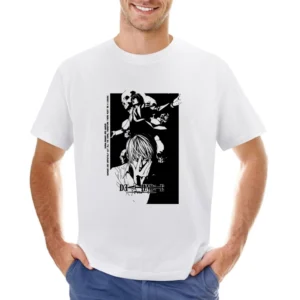 The Night Death Note detective L and Light Yagami Asian Size Men T-Shirt