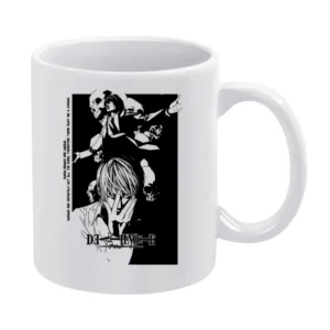 The Night Death Note detective L and Light Yagami White Mug