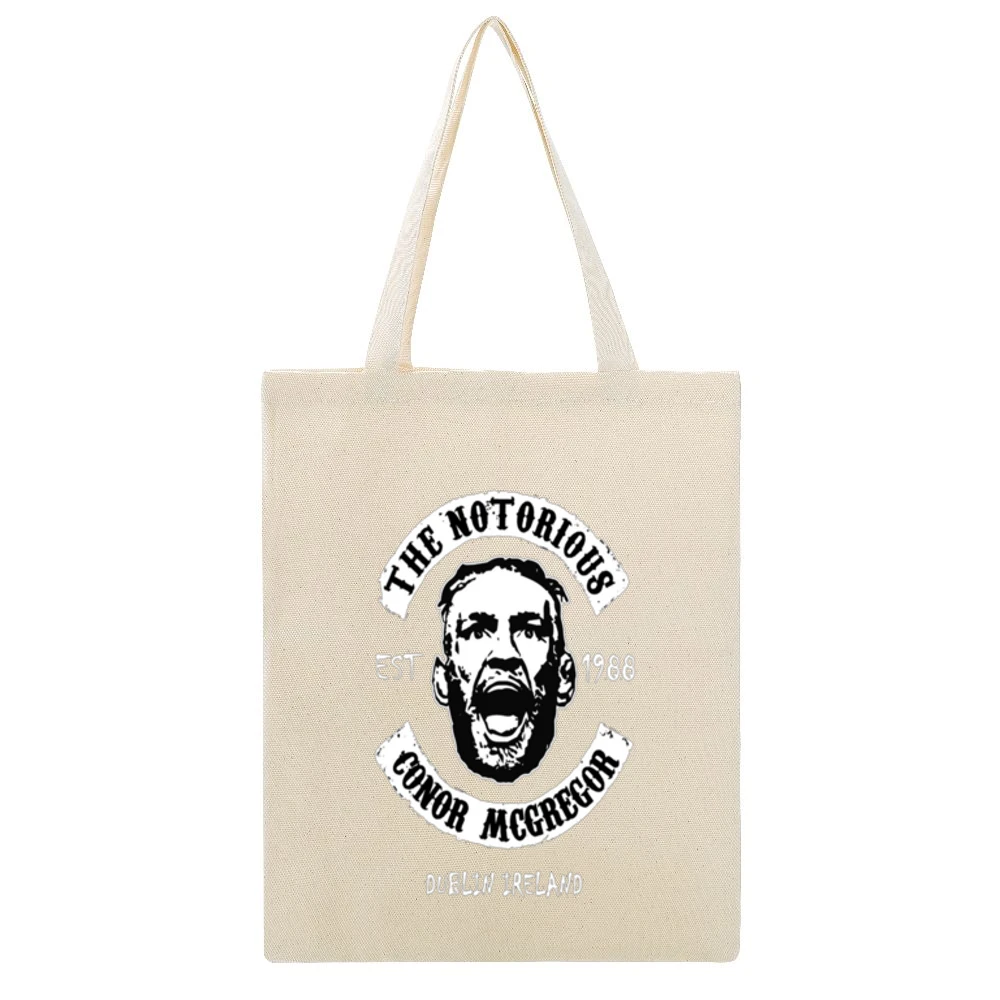 The Notorious Conor Mcgregor Tshirt (all Styles And Colors Available) Beige Canvas Tote Shopping Bag