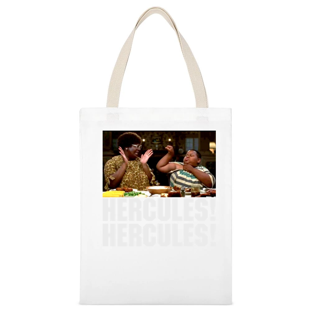 The Nutty Professor Movie Hercules White Canvas Tote Shopping Bag