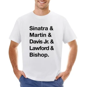 The Rat Pack Sinatra Martin Davis Jr Lawford Bishop 60s Black Asian Size Men T-Shirt