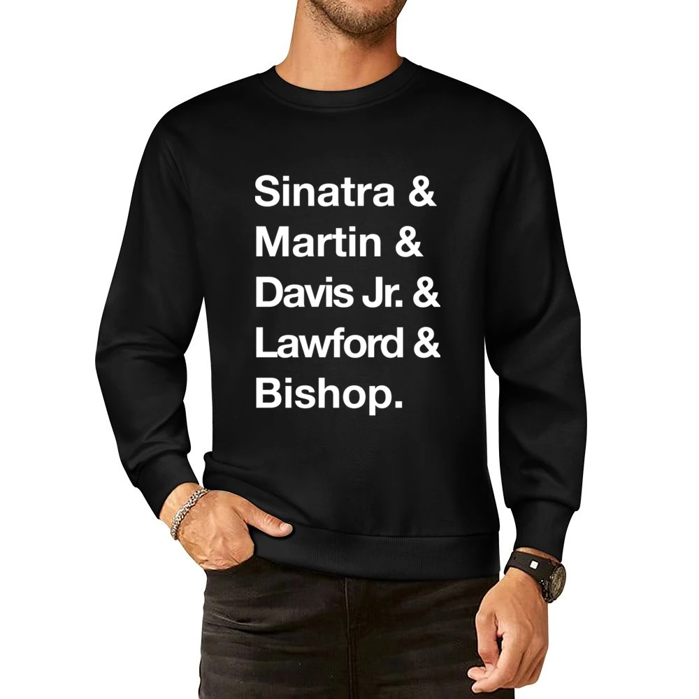 The Rat Pack Sinatra Martin Davis Jr Lawford Bishop 60s White European Size Pullover Sweater