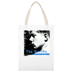 The Smiths Hatful Of Hollow Album Cover Distressed Image White Canvas Tote Shopping Bag