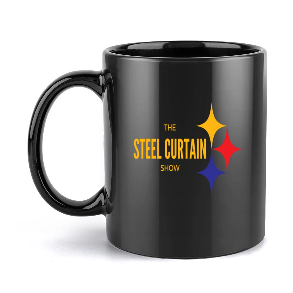 The Steel Curtain Show Pittsburgh Football Black Mug