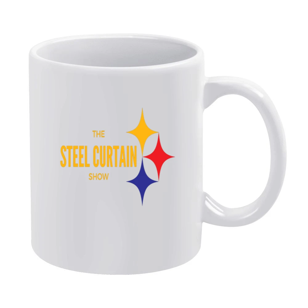The Steel Curtain Show Pittsburgh Football White Mug