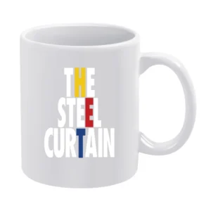 The Steel Curtain Tshirt White Mug
