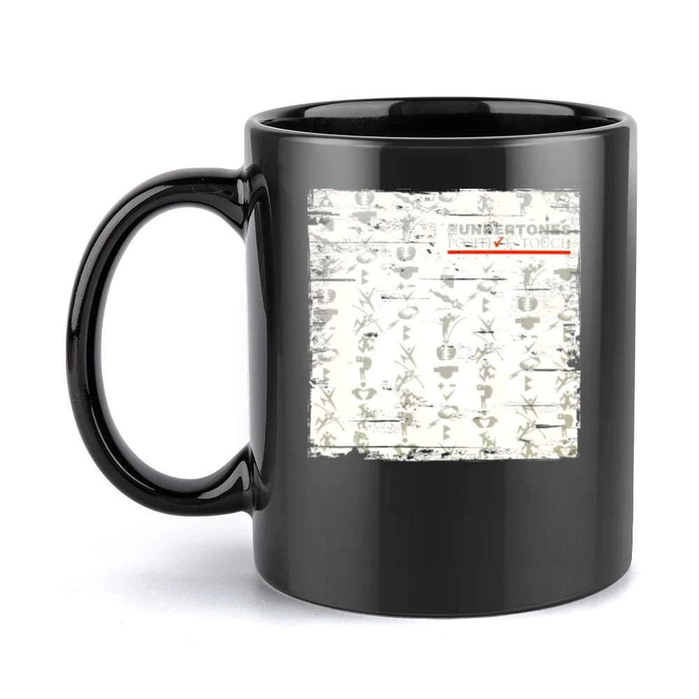 The Undertones Positive Touch Album Cover Distressed Image Black Mug