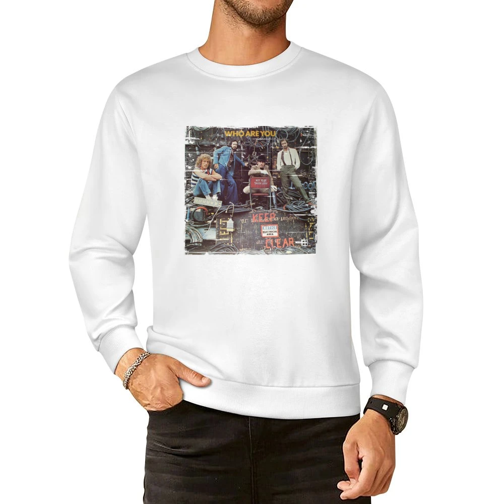The Who Who Are You Album Cover Distressed Image European Size Pullover Sweater