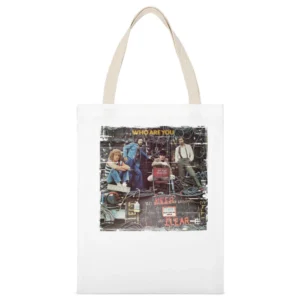 The Who Who Are You Album Cover Distressed Image White Canvas Tote Shopping Bag