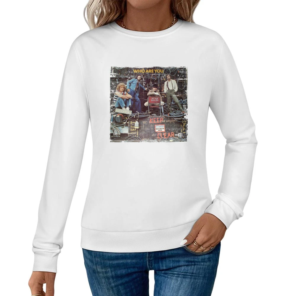 The Who Who Are You Album Cover Distressed Image Women Pullover Sweatshirt