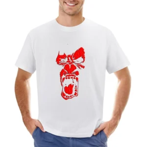 The angry ape monkey wild animals Asian Size Men T-Shirt