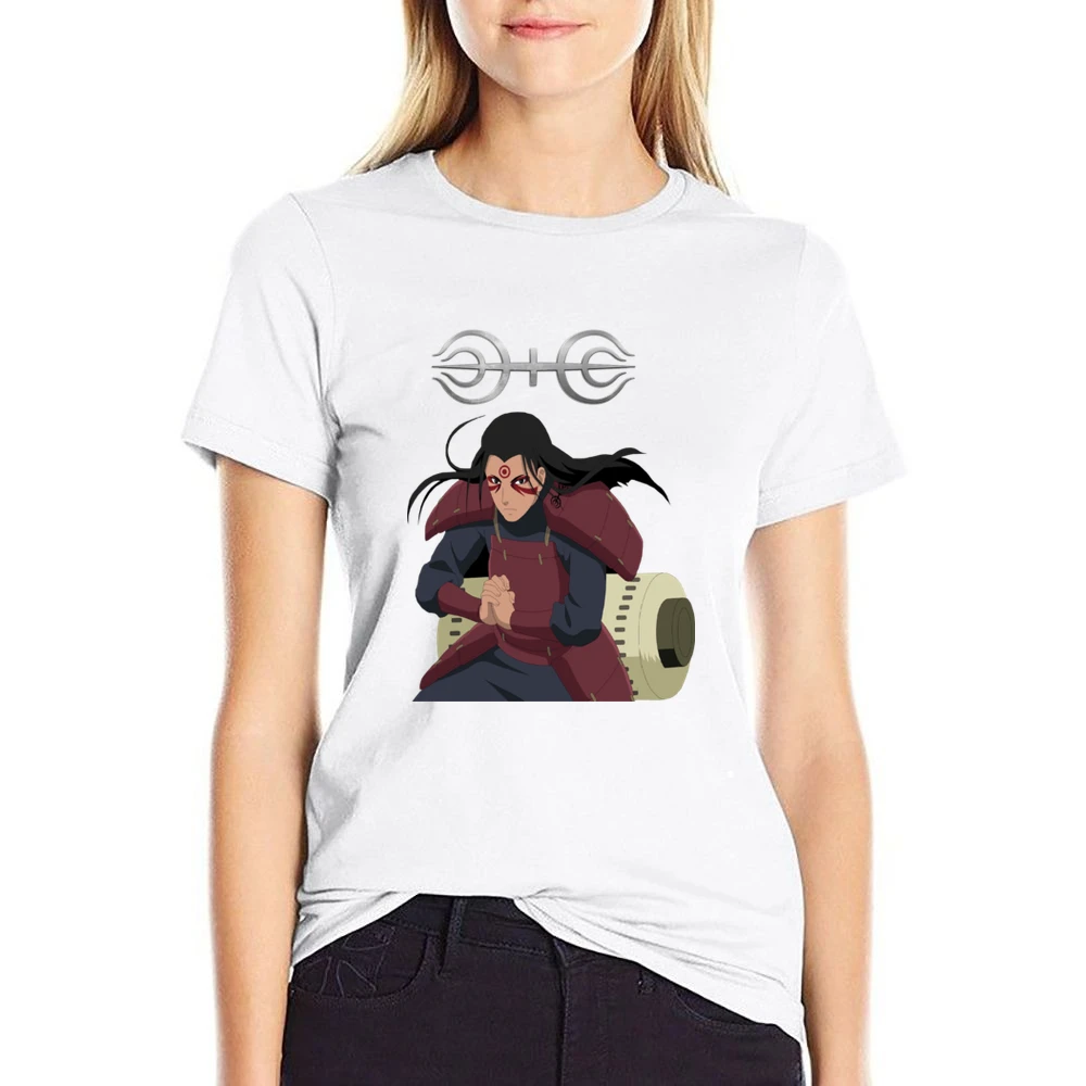 The god of shinobi Hashirama Senju naruto anime manga US Size Women Ladies T-shirt