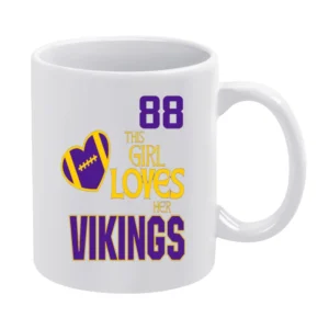 This Girl Loves Her Vikings 88 White Mug