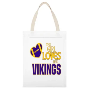 This Girl Loves Her Vikings Tshirt (all Sytles And Colors Available) White Canvas Tote Shopping Bag
