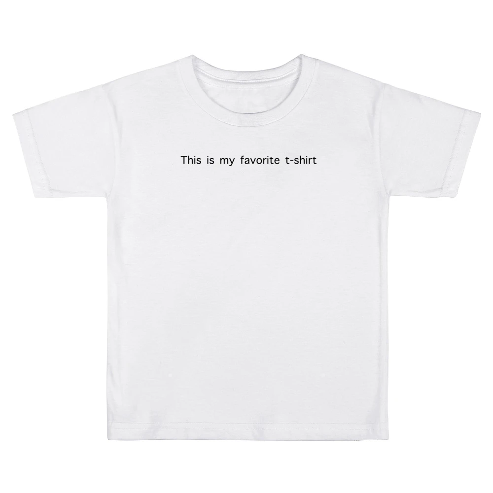 This Is My Favourite Funny Plain White Tee Kids Boys Girls T-Shirt